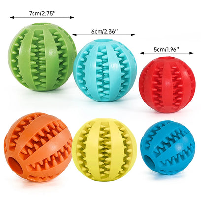 Rubber Tooth Cleaning Snack Ball for Dogs Indestructible Dog Toy for Large Dogs Soft Pet Chew Toys Interactive Dog Accessories